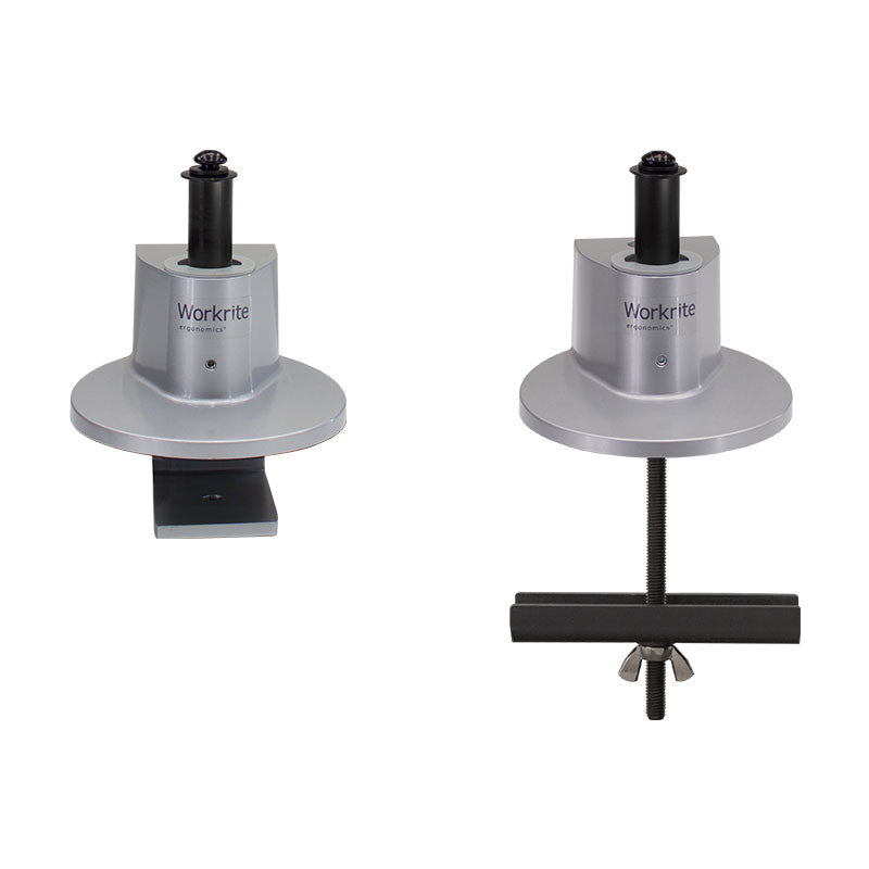 C-clamp vs grommet vs wall mount vs freestanding monitor arm comparison
