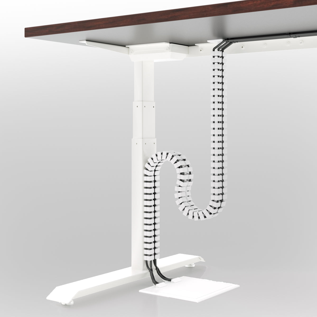 Uprite Ergo Organizador de cables de malla, organizador ergonómico de  cables para escritorios de altura ajustable (gris)